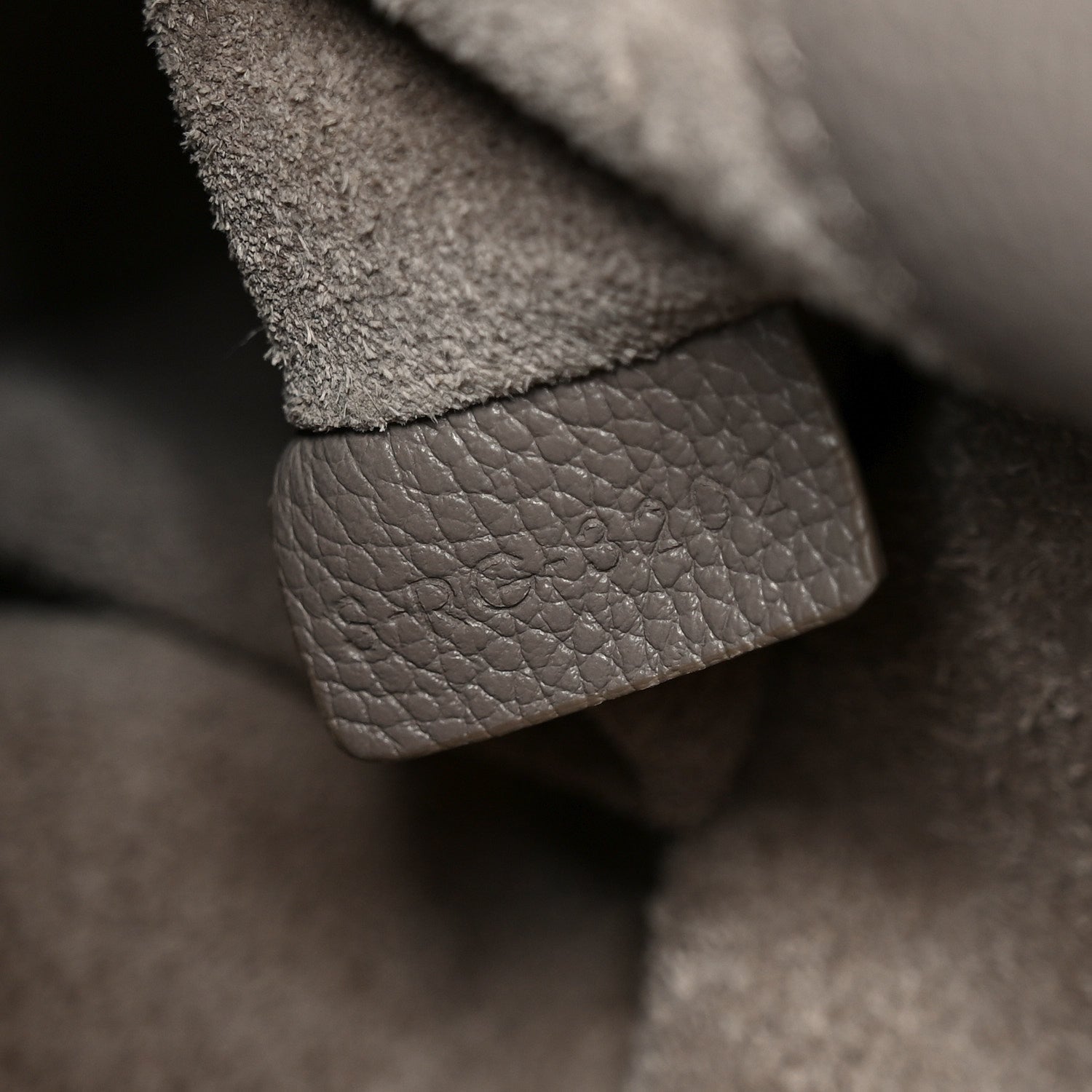 Supple Grained Calfskin Bucket 16 Bag Pebble