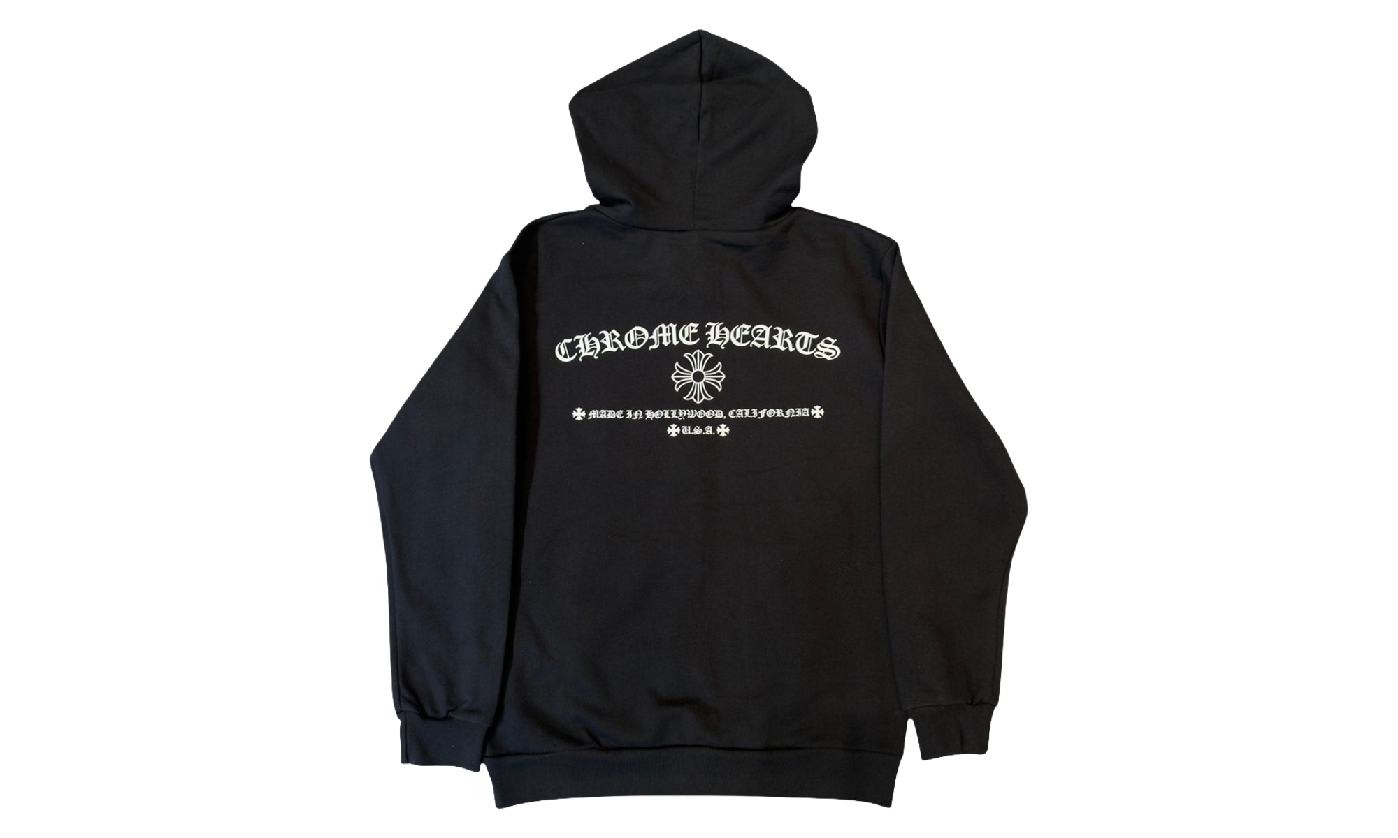 Made In Hollywood Plus Logo Zip Up Hoodie "Black / White" CHRM1621