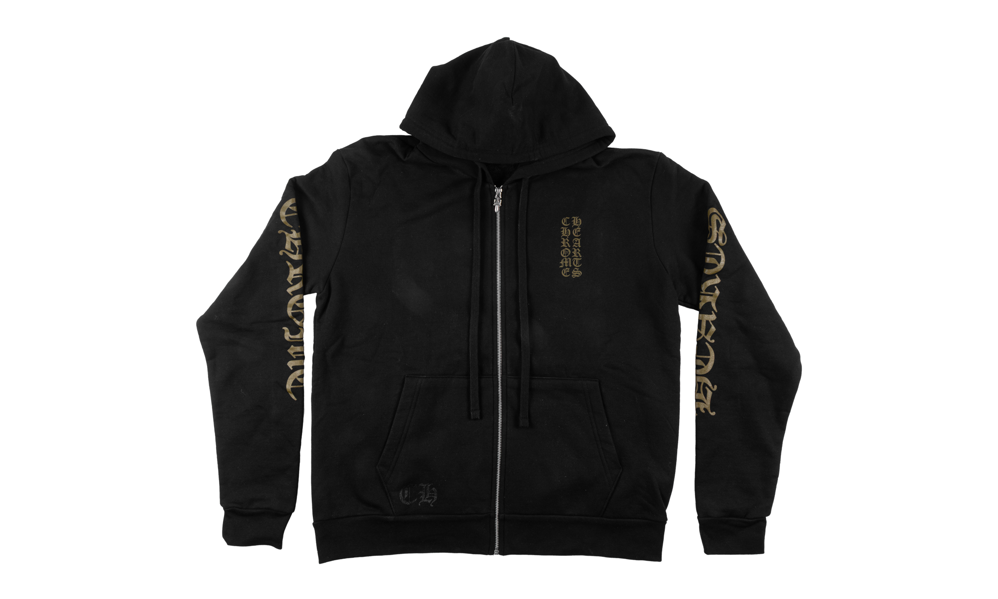 Vertical Logo Zip-Up Hoodie "Black/Olive" CHRM0852
