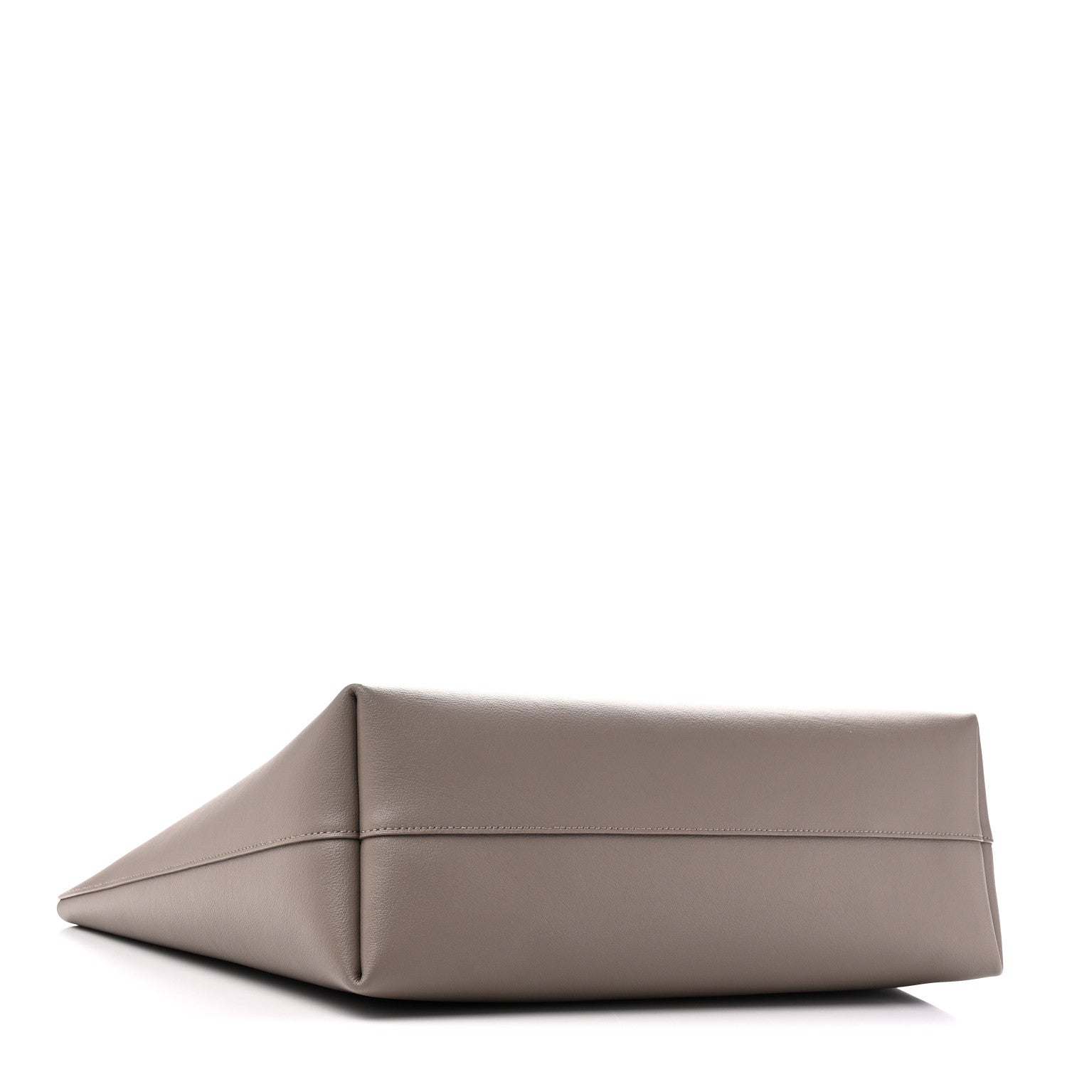 Calfskin Large Shopping Tote Oyster Gray