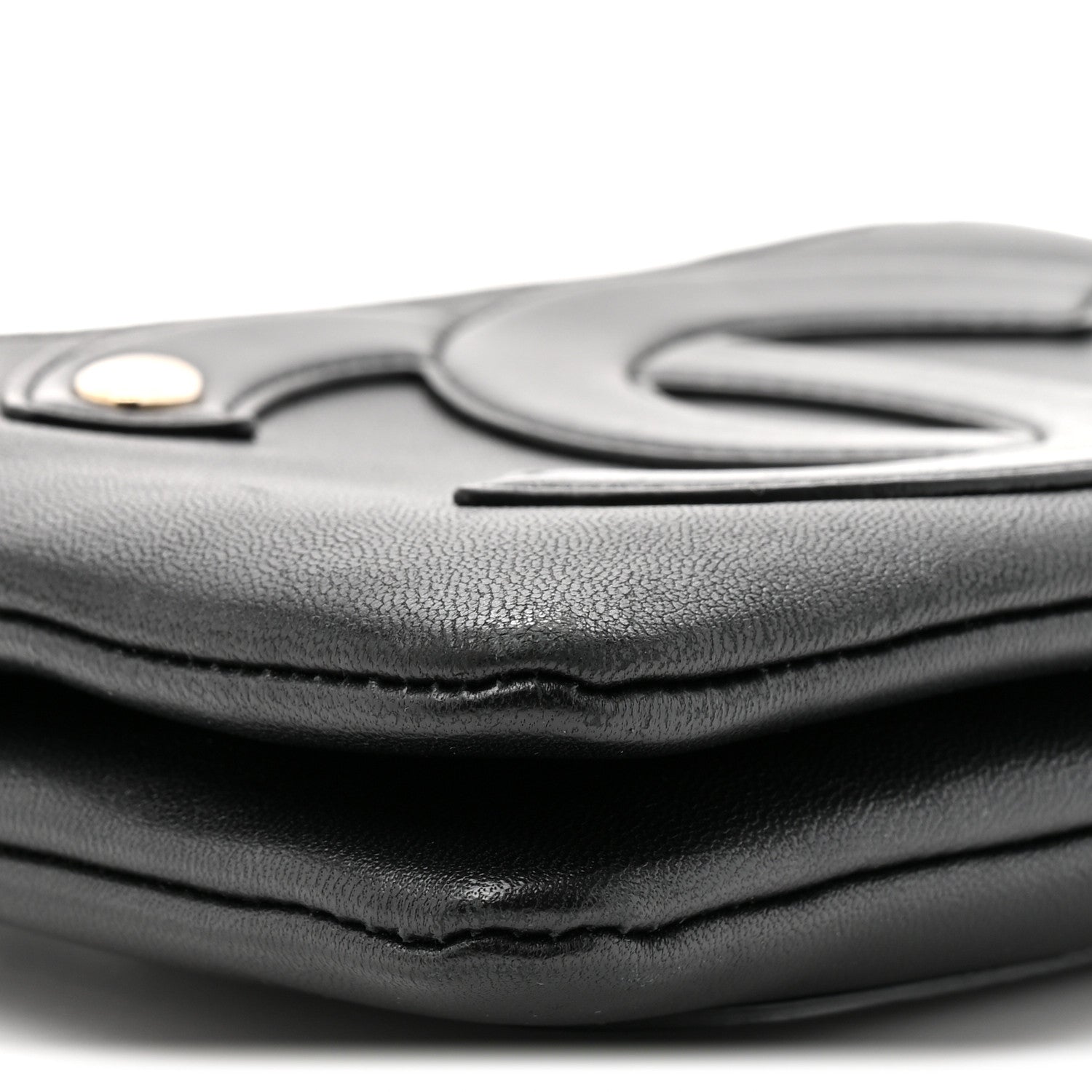 Lambskin CC Mania Waist Belt Bag Black