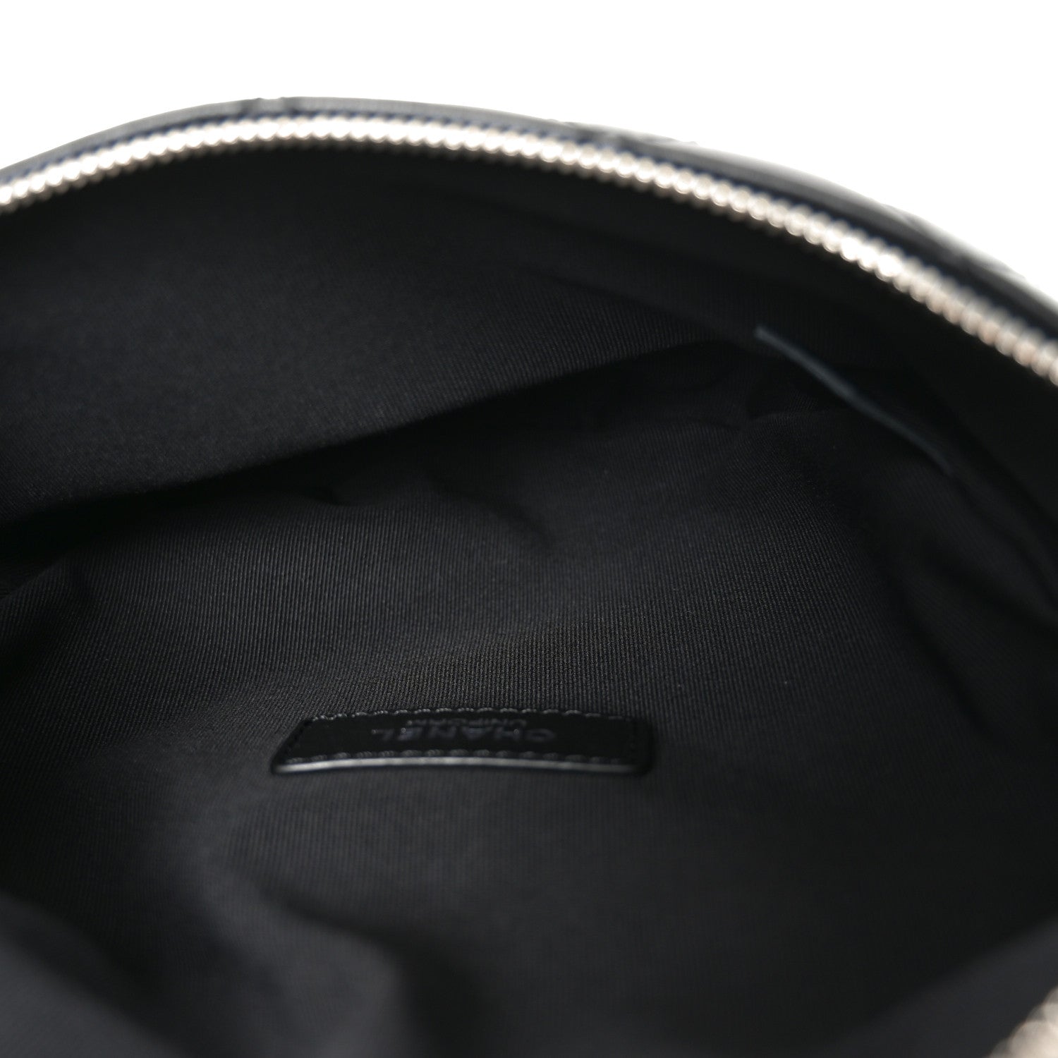 Calfskin Quilted Waist Belt Bag Black
