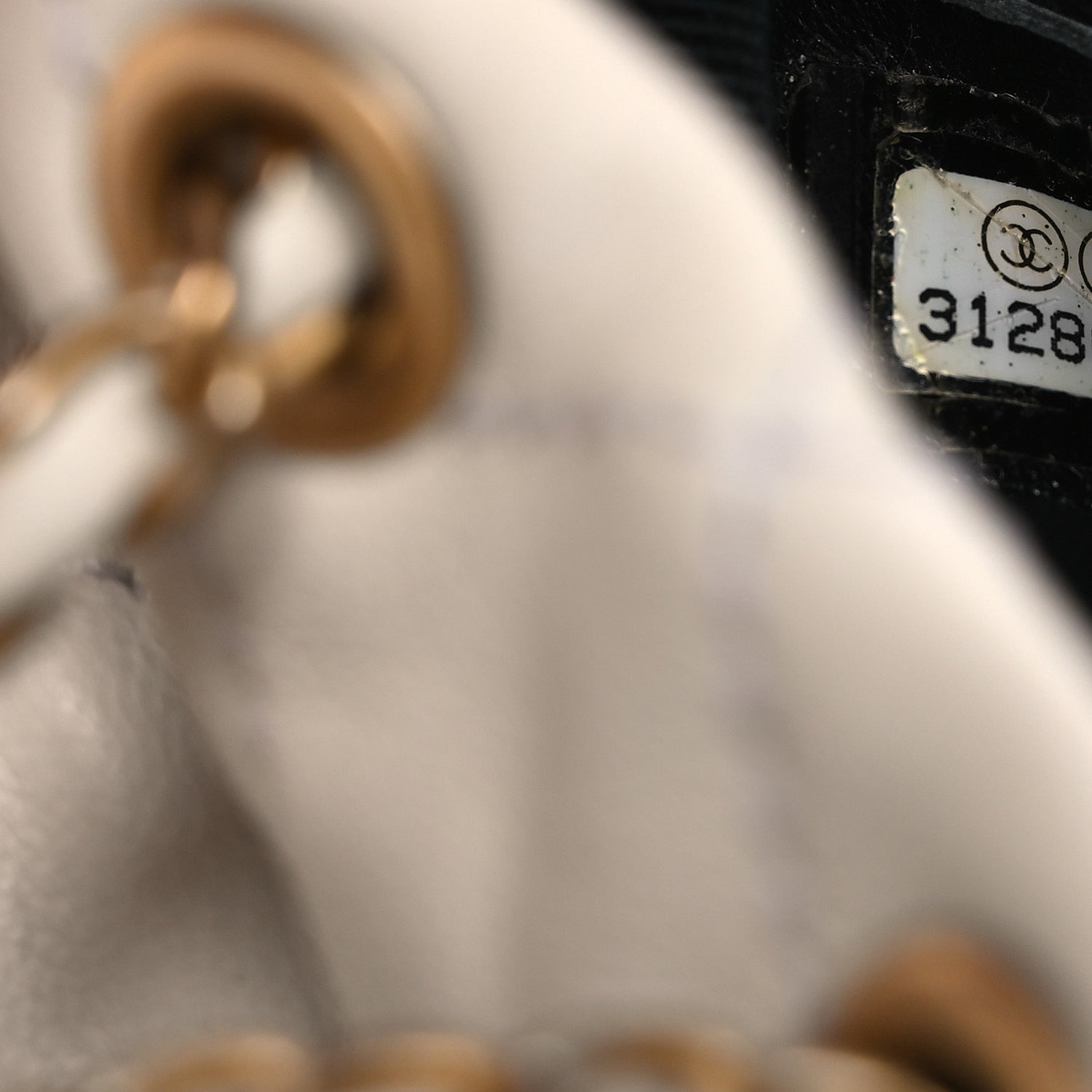 Calfskin Quilted Pearl Mini About Pearls Drawstring Bucket Bag White