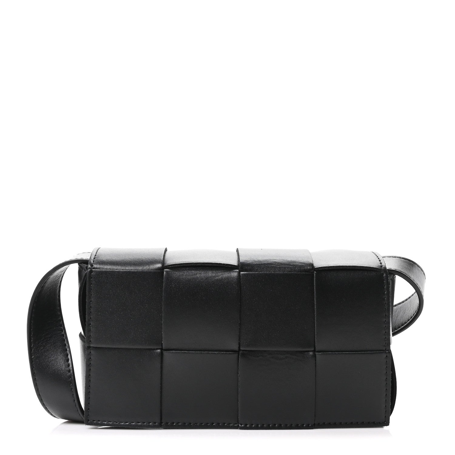 Nappa Maxi Intreccio The Belt Cassette Bag Black