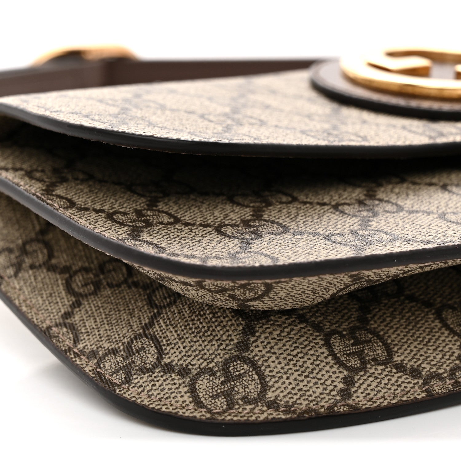 GG Supreme Monogram Textured Dollar Calfskin Blondie Belt Bag Beige Ebony New Acero