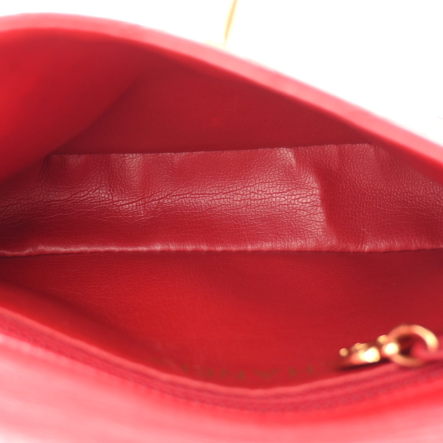 Lambskin Diamond Stitched Waist Chain Belt Flap Bag 75 30 Red