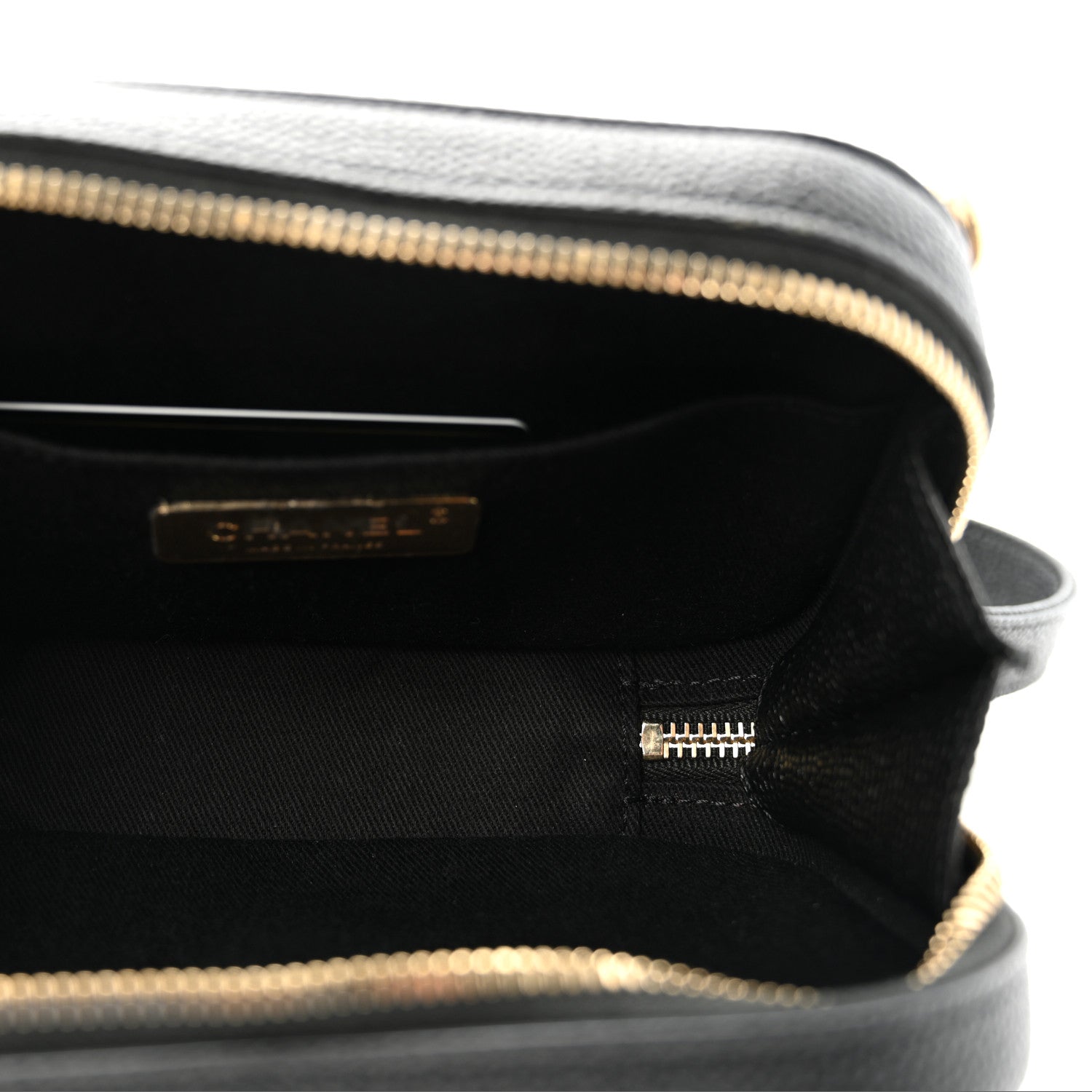 Caviar Quilted Waist Bag Black