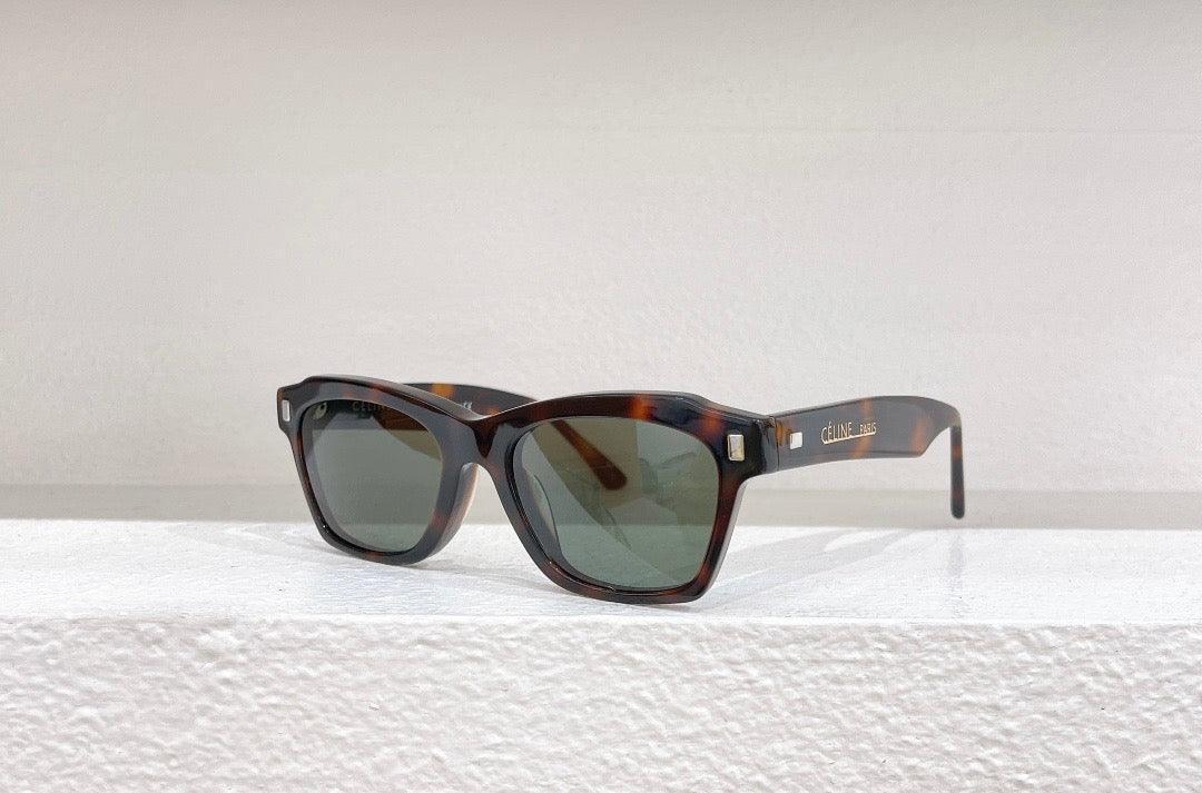 CELINE Rectangular Cat Eye Sunglasses CL40058I Black Women&
