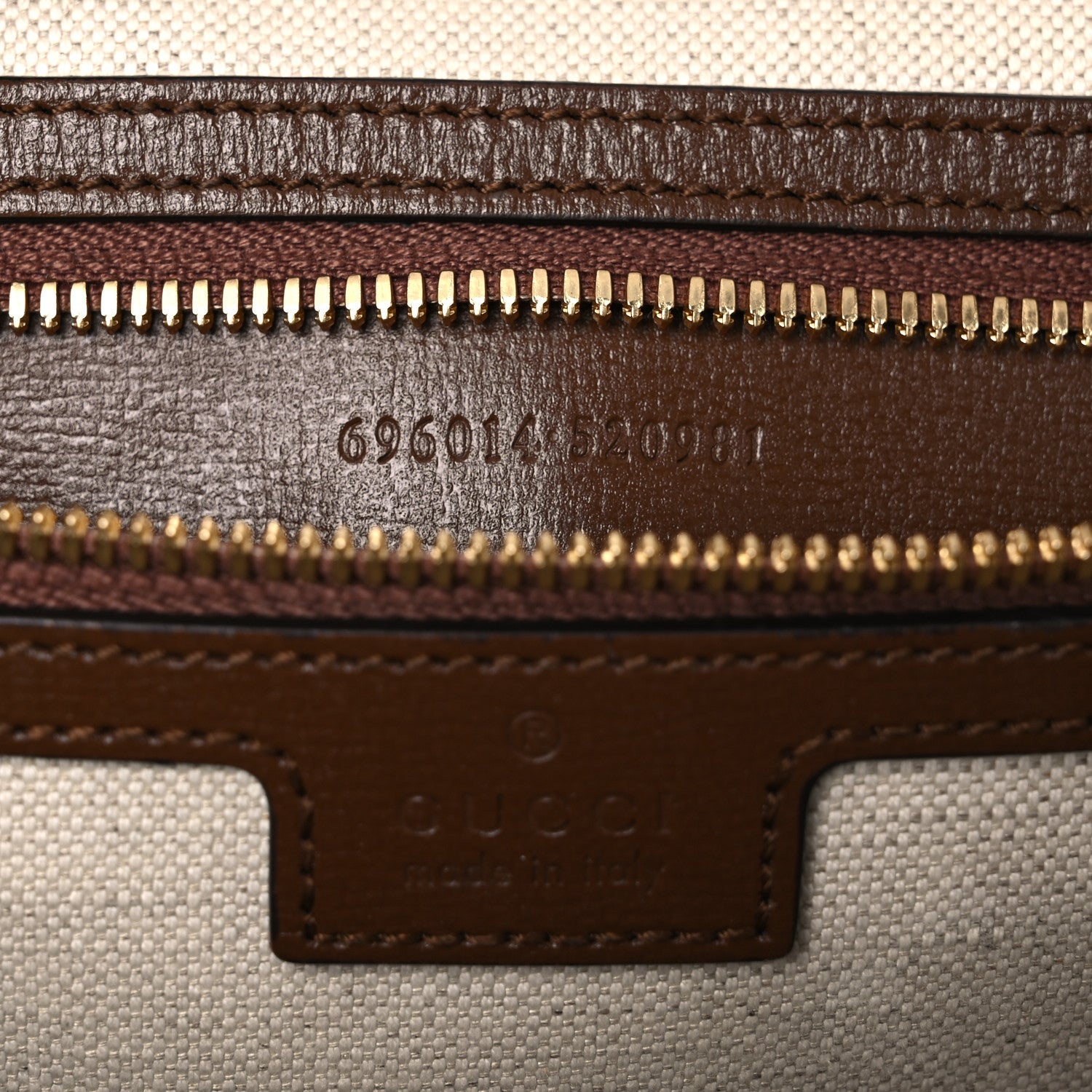 GG Supreme Monogram Azalea Calfskin Retro Interlocking G Duffle Bag Beige Ebony Brown Sugar