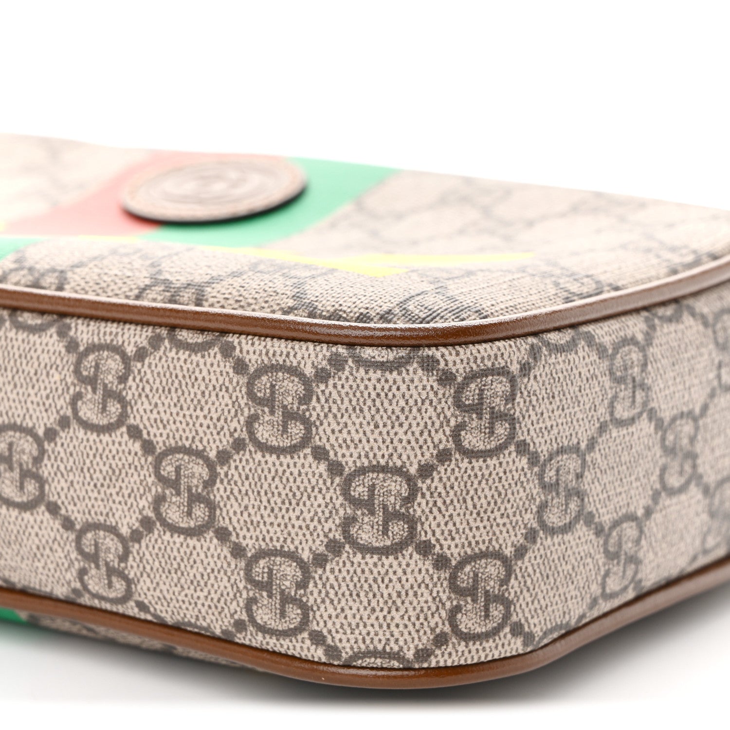 GG Supreme Monogram Azalea Calfskin Fake/Not Small Retro Interlocking G Belt Bag 90 36 Beige Ebony Brown Sugar