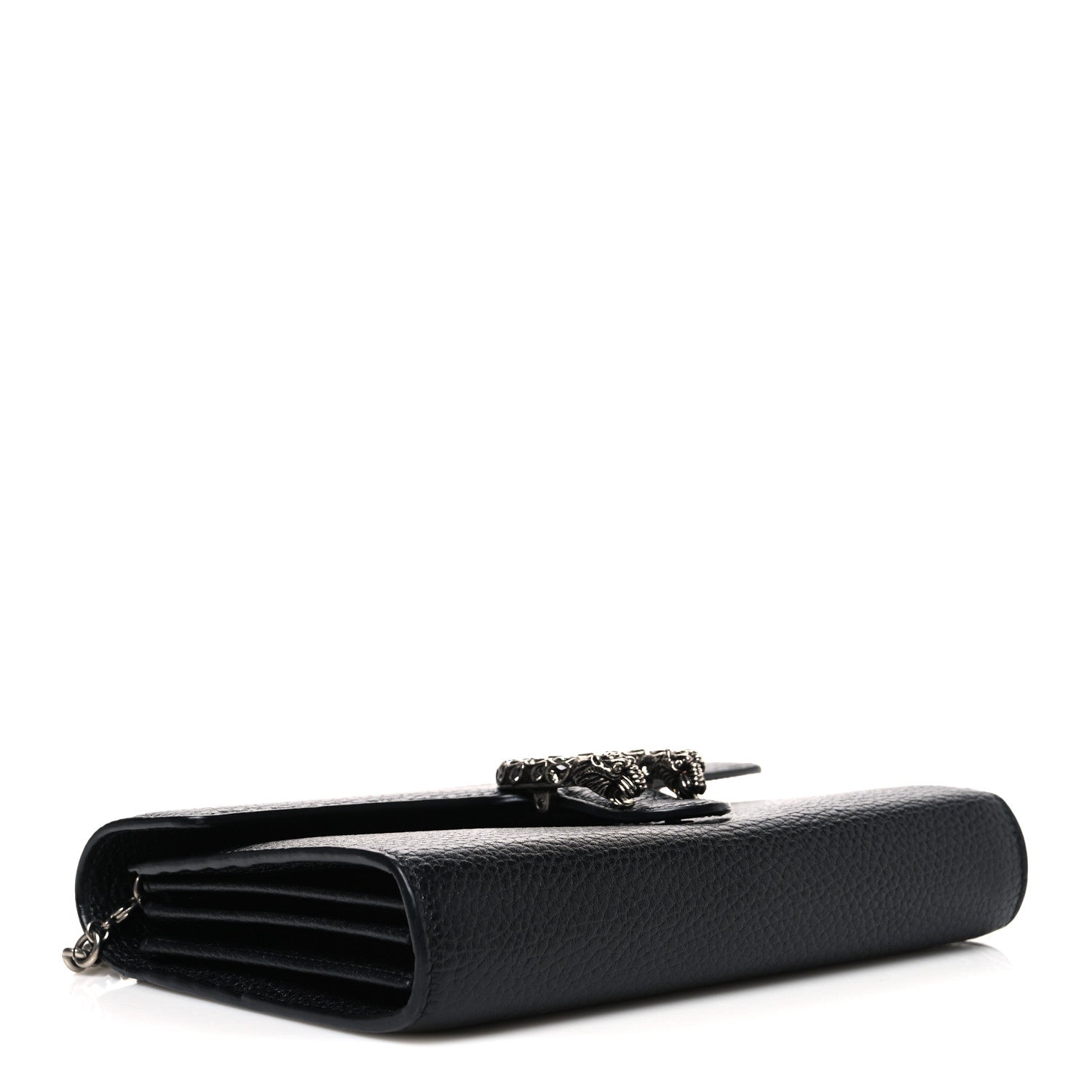 Calfskin Mini Dionysus Chain Wallet Black