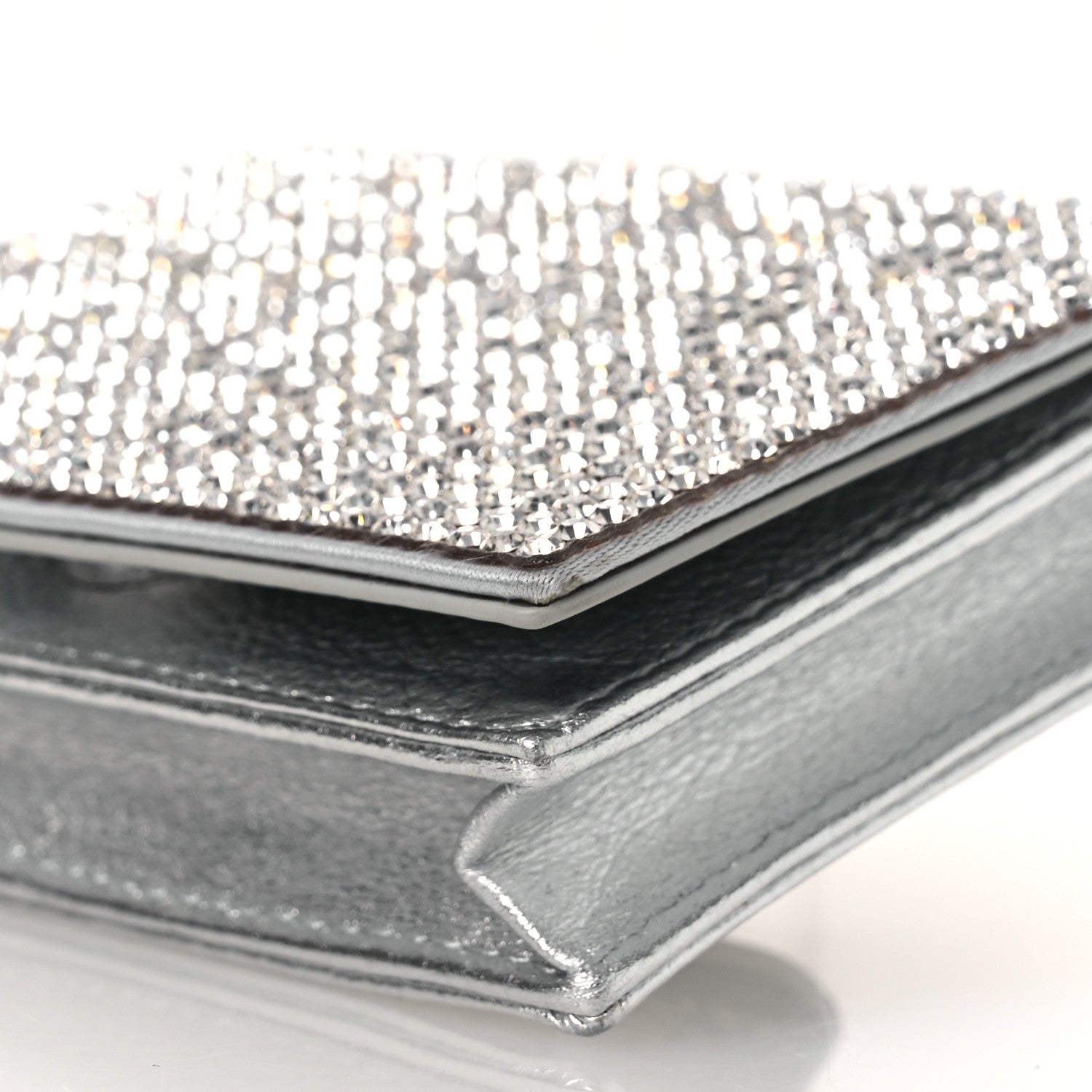 Swarovski Crystal Convertible Belt Bag Silver