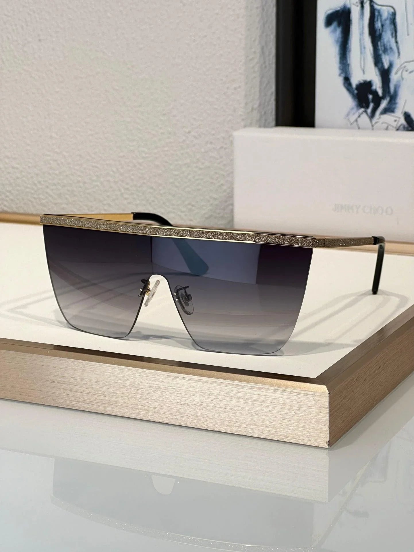 Jimmy Choo Leah Mask oversize-frame Sunglasses Women&