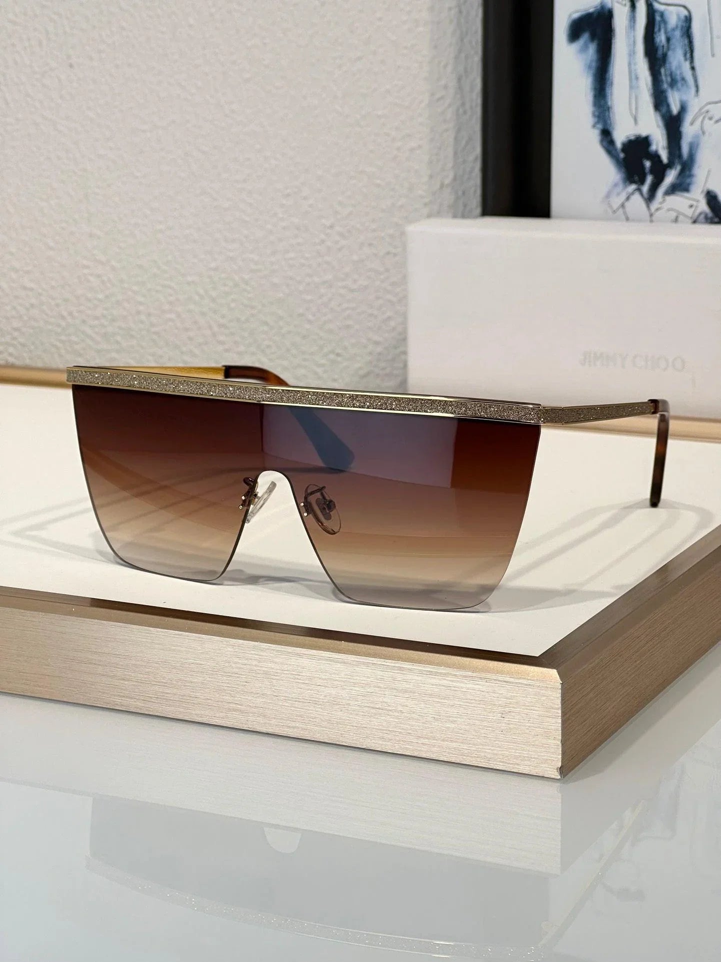 Jimmy Choo Leah Mask oversize-frame Sunglasses Women&