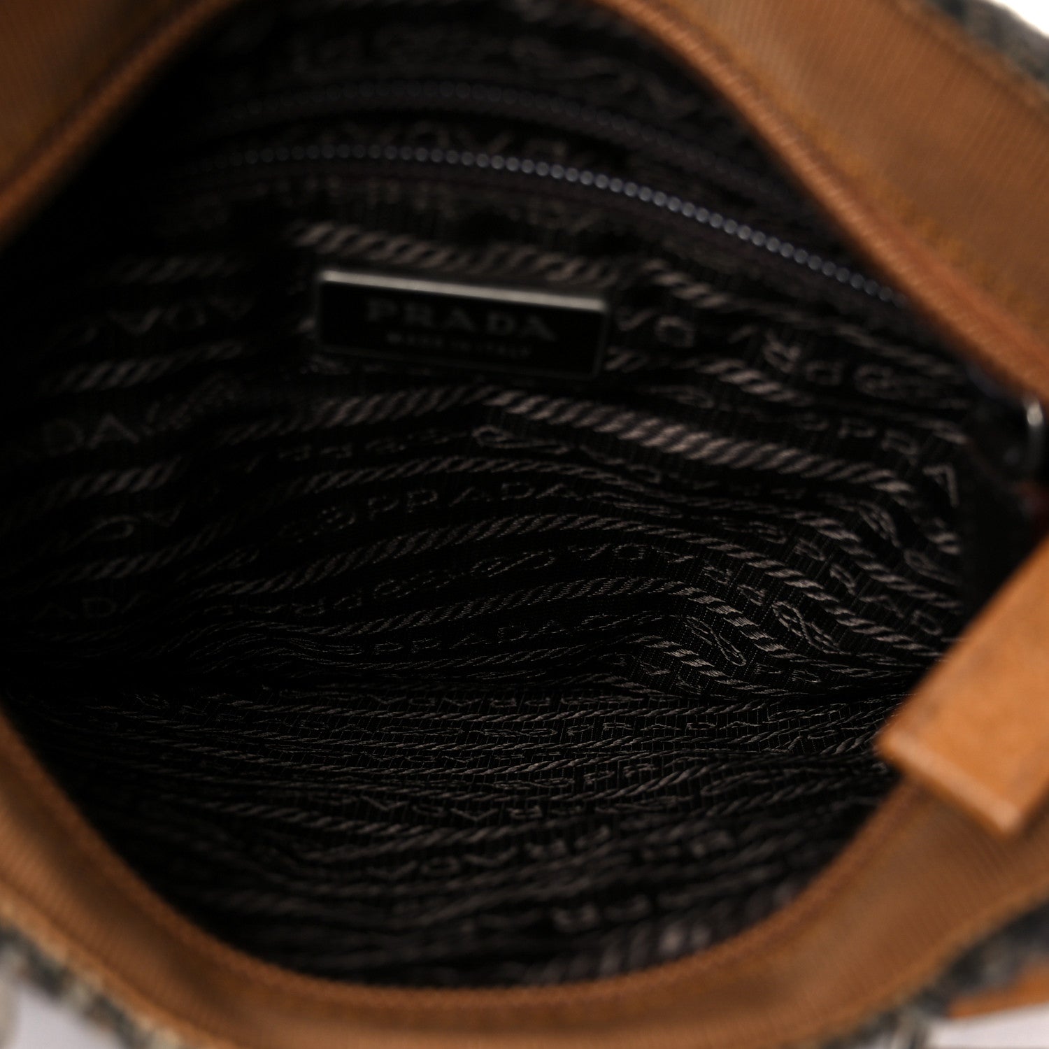 Stuoia Tweed Cinghiale Tote Marrone