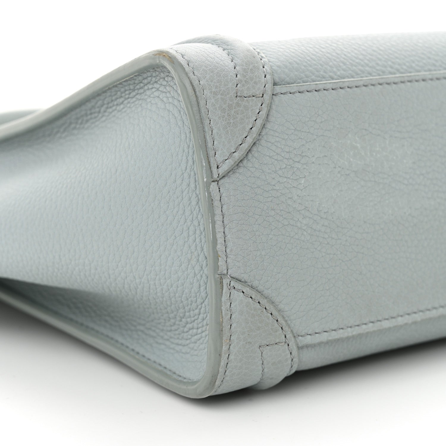 Drummed Calfskin Nano Luggage Almond