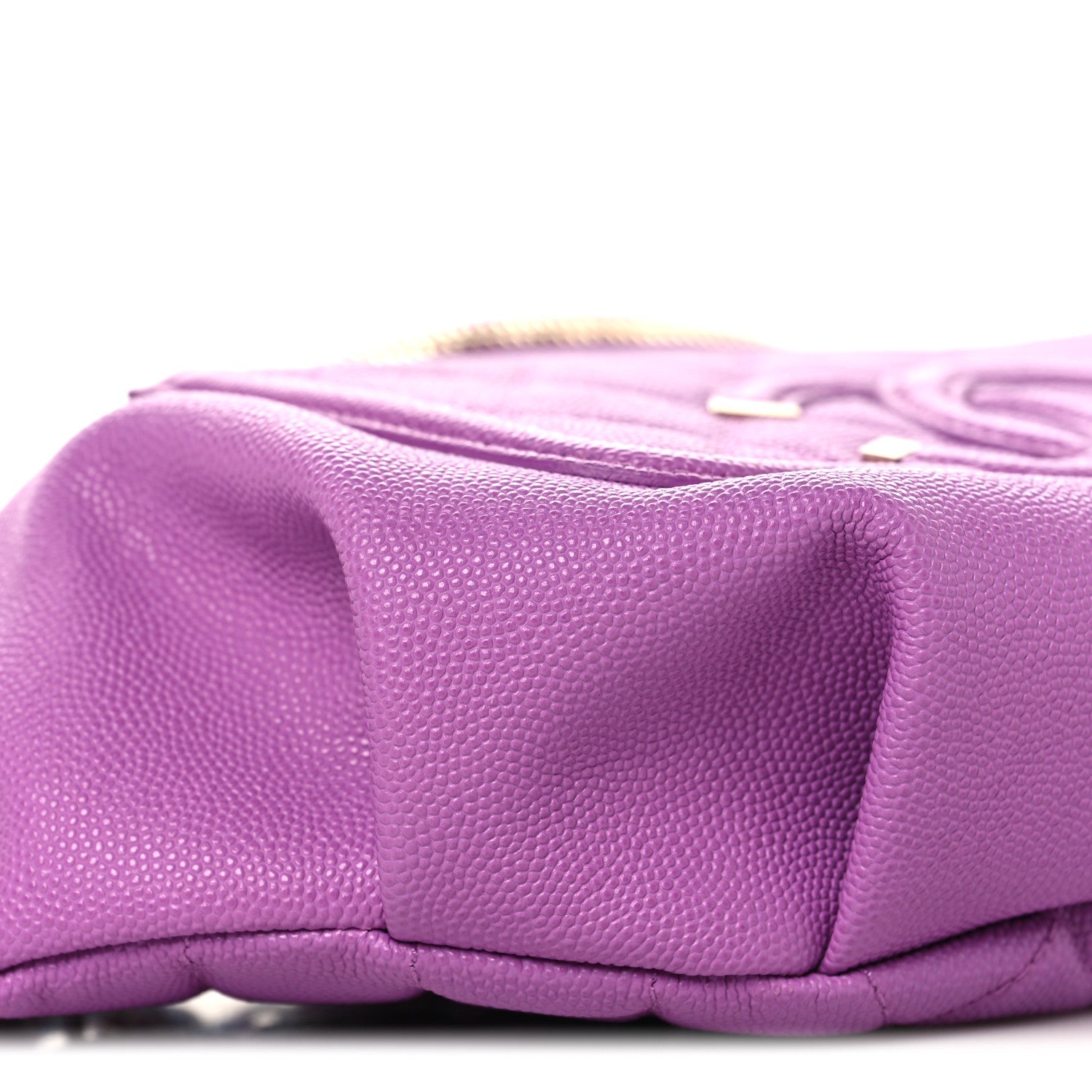 Caviar Quilted Filigree Waist Bag Purple