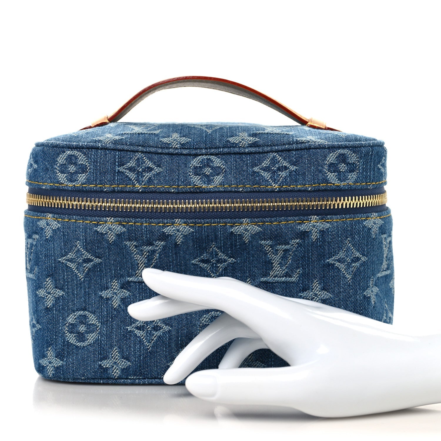 Monogram Denim Nice Mini Blue Blue