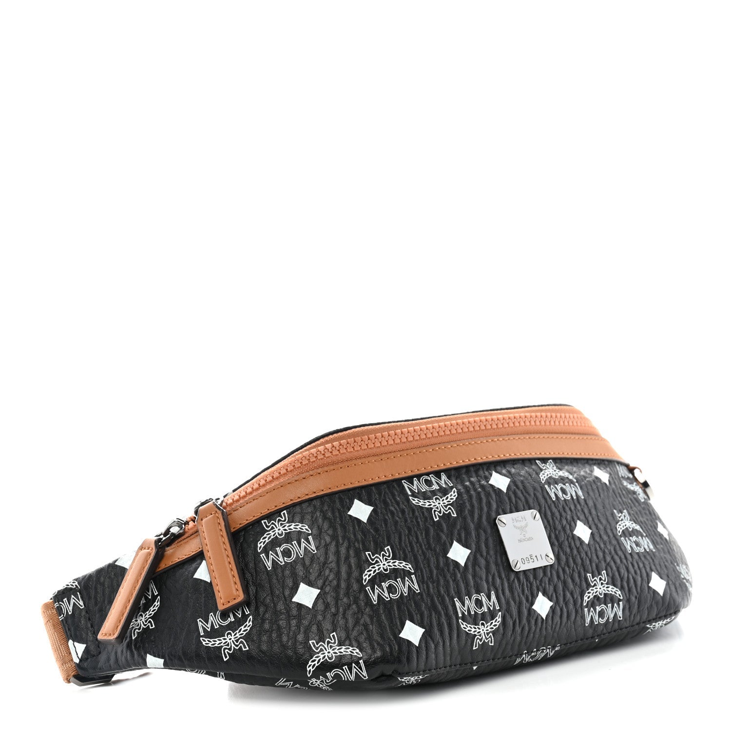 Visetos Small Fusten Belt Bag Black Cognac