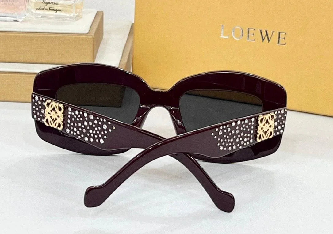 NEW SEASON Loewe Pavé Screen LW 4114 IS 90A Geometric Sunglasses ✨
