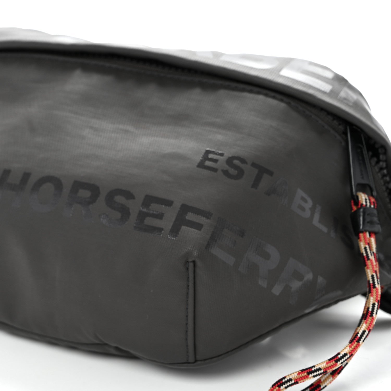 Econyl Horseferry Print Sonny Bum Bag Dark Grey