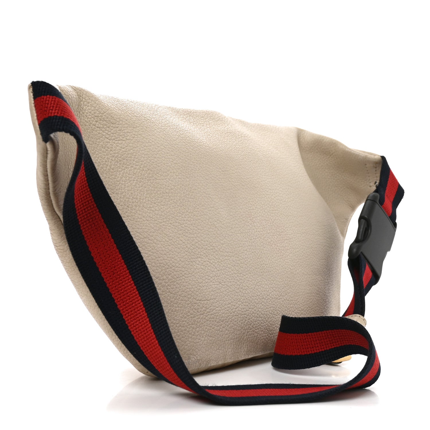 Grained Calfskin Logo Belt Bag White