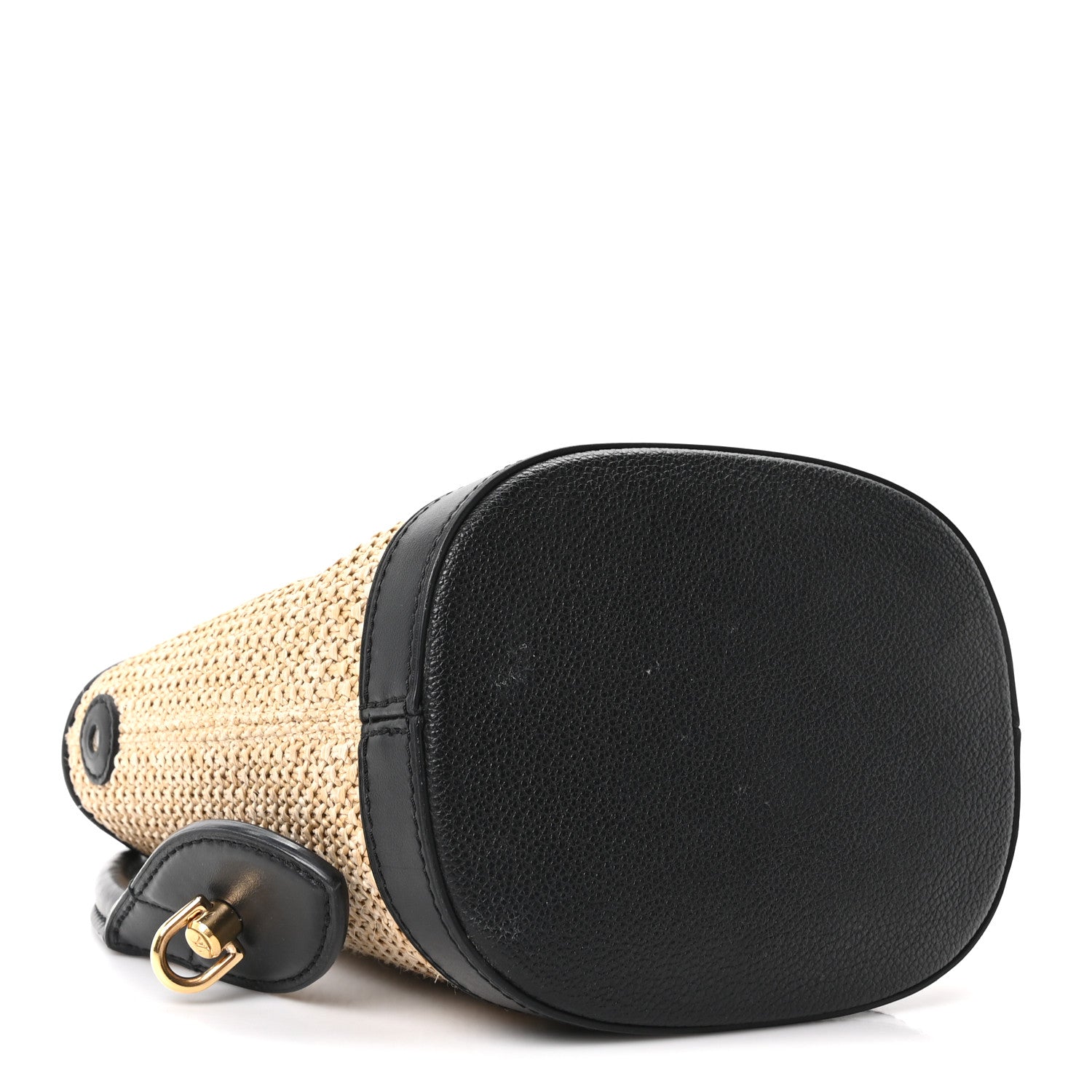 Raffia Petit Bucket Black