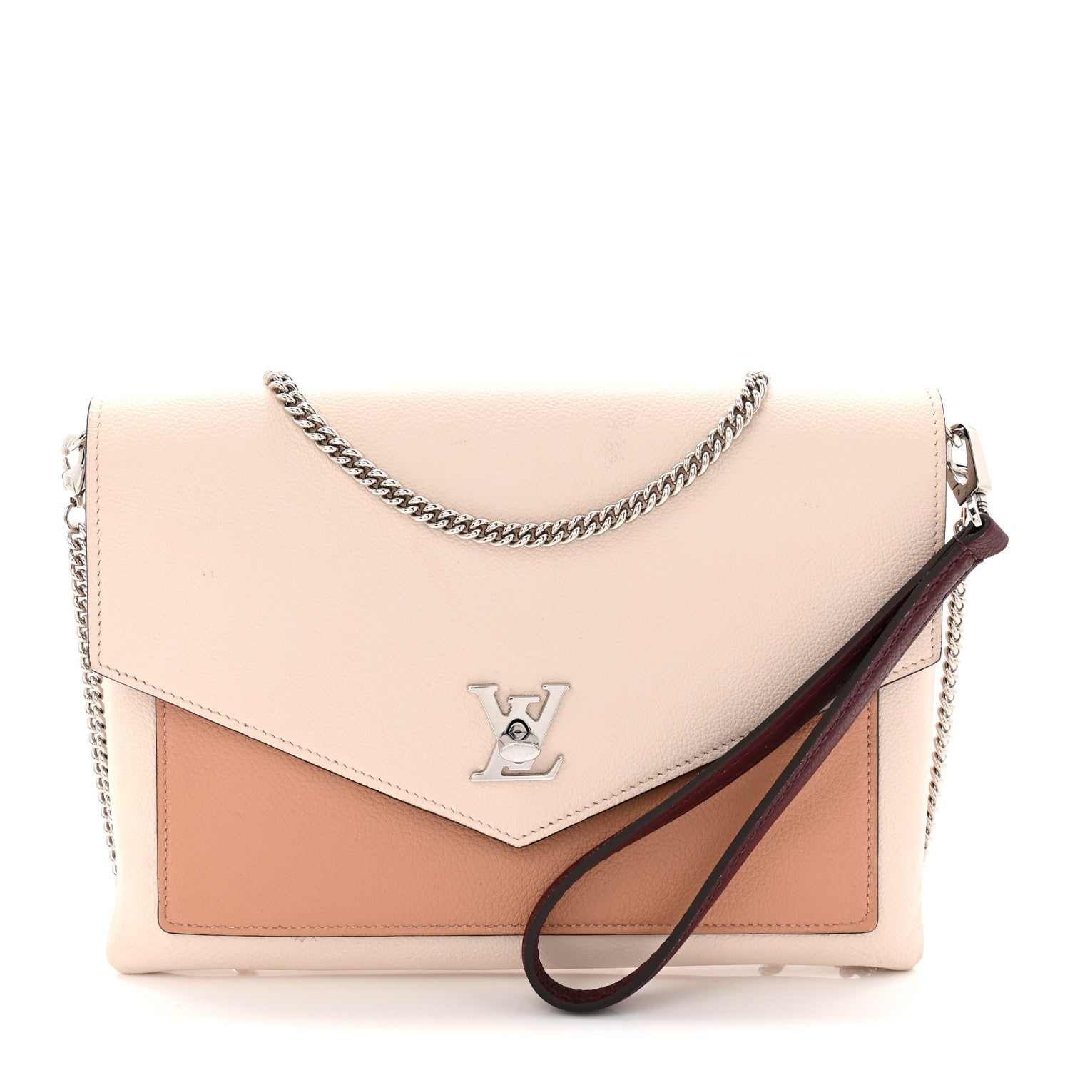 Soft Calfskin My Lockme Pochette Rose Silk Quartz