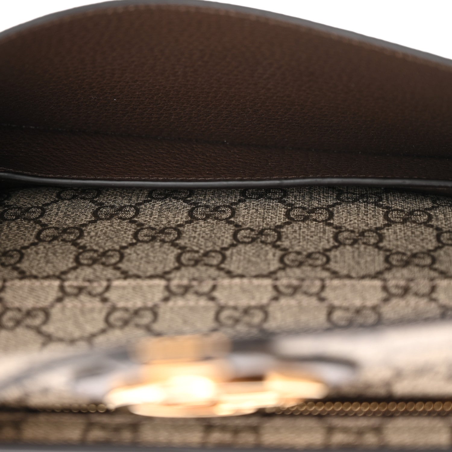 GG Supreme Monogram Textured Dollar Calfskin Blondie Belt Bag Beige Ebony New Acero