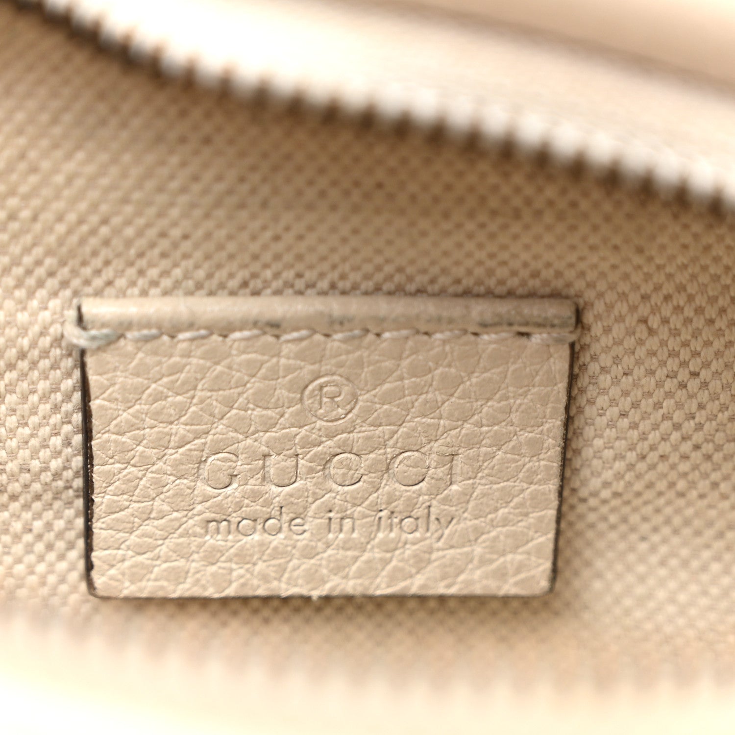 Grained Calfskin Small Logo Belt Bag White