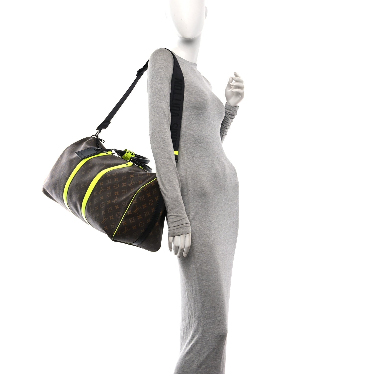 Monogram Macassar Keepall Bandouliere 50 Florescent Yellow