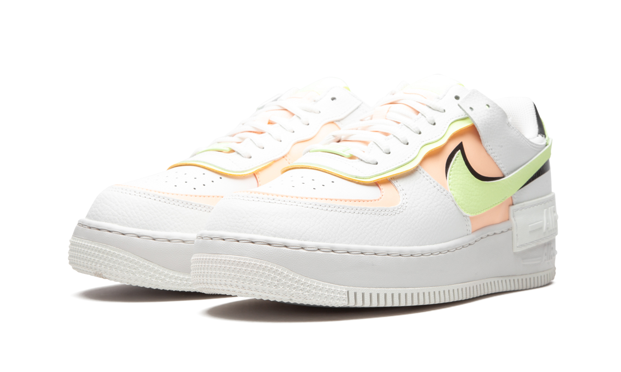 AIR FORCE 1 SHADO MNS WMNS "White / Barely Volt / Crimson Tint" CI0919 107