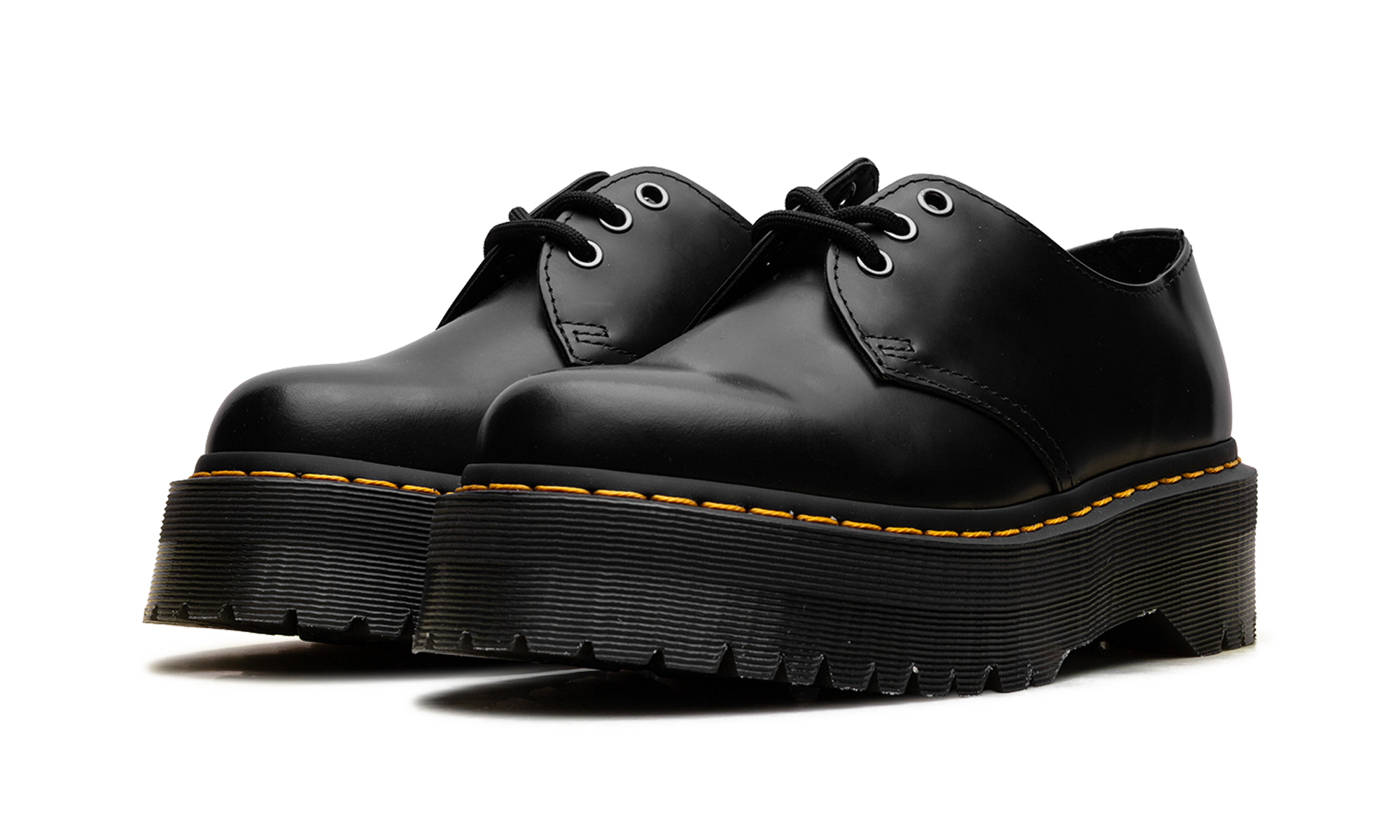 1461 Quad Polished Smooth Leather Derby "Black" 25567001