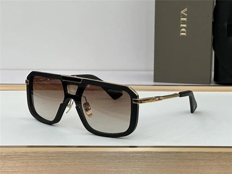 DITA MACH-8 Gold-Brown-Black Unisex Sunglasses 🔱