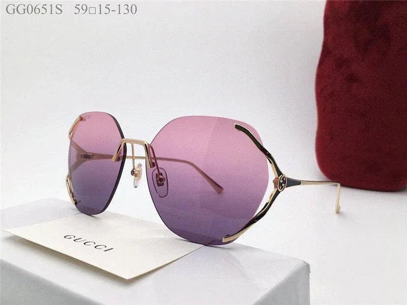 GUCCI 0651S Square 60mm Aviator Sunglasses ✨
