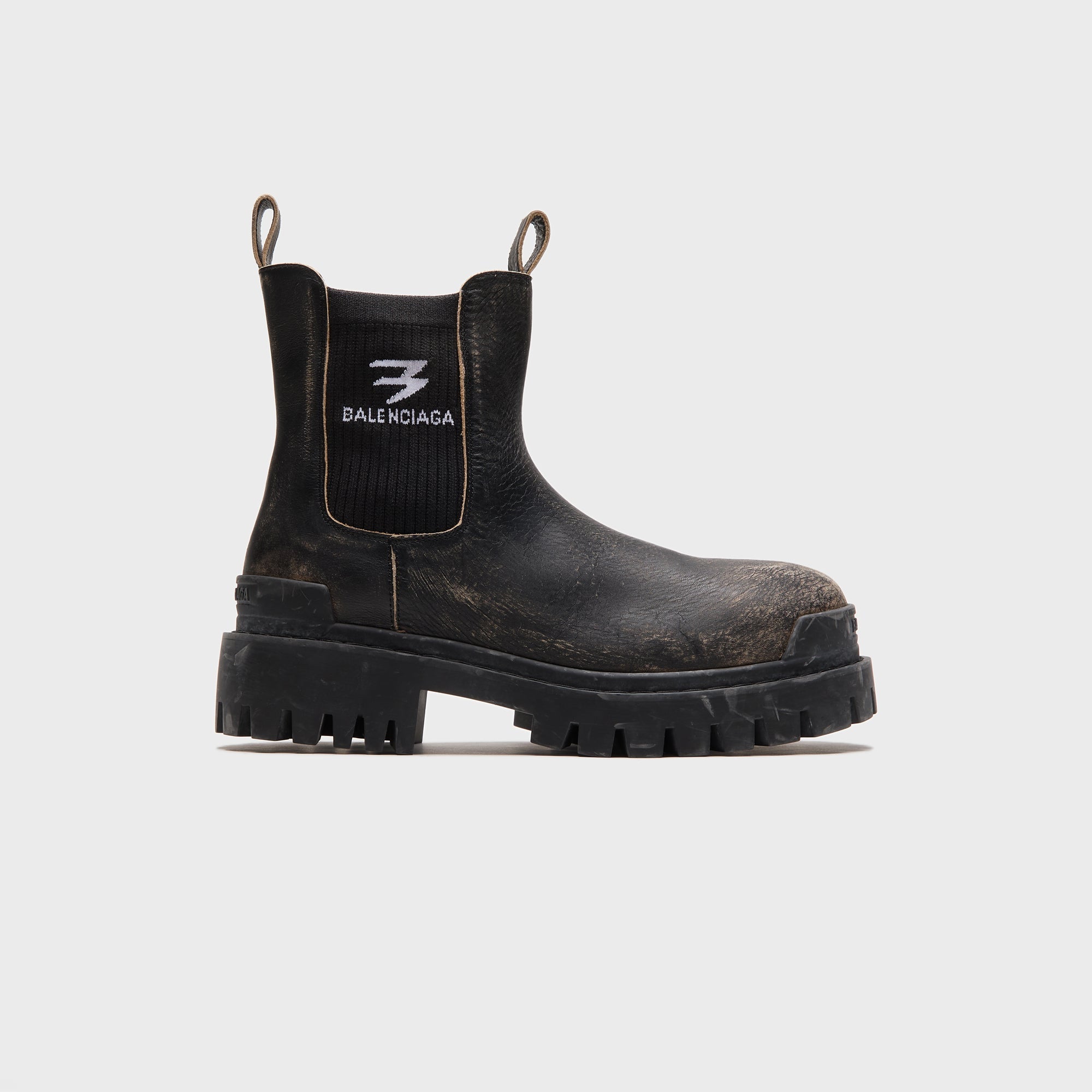 Balenciaga Strike Chelsea Boot - Black / Beige