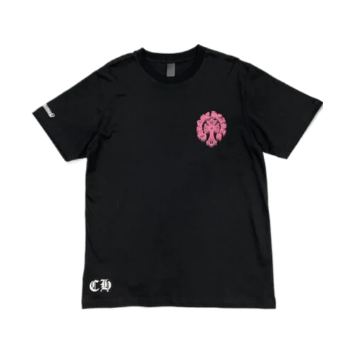 Chrome Hearts Holographic Pink Cross T-Shirt
