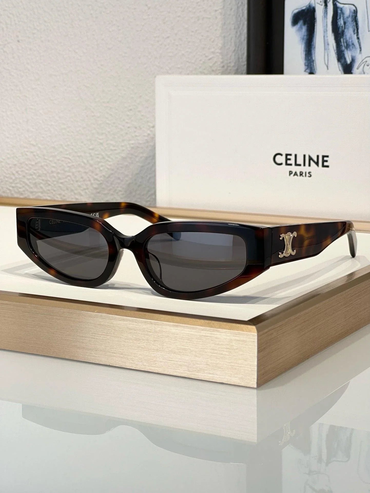 CELINE Eyewear 40269U Triomphe cat-eye Women&