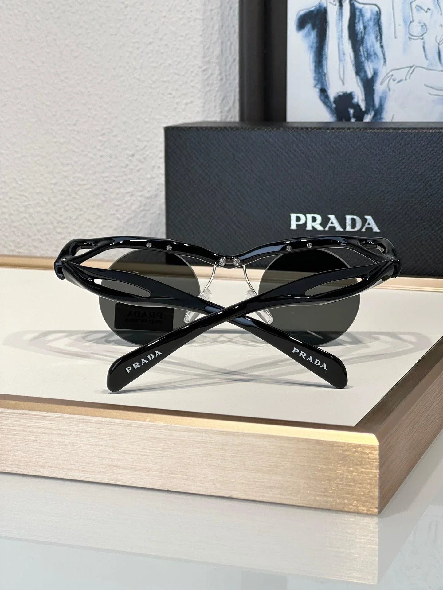 PRADA PR A18S - BLACK-PEACH-GREEN | SUNGLASSES Unisex 🟥