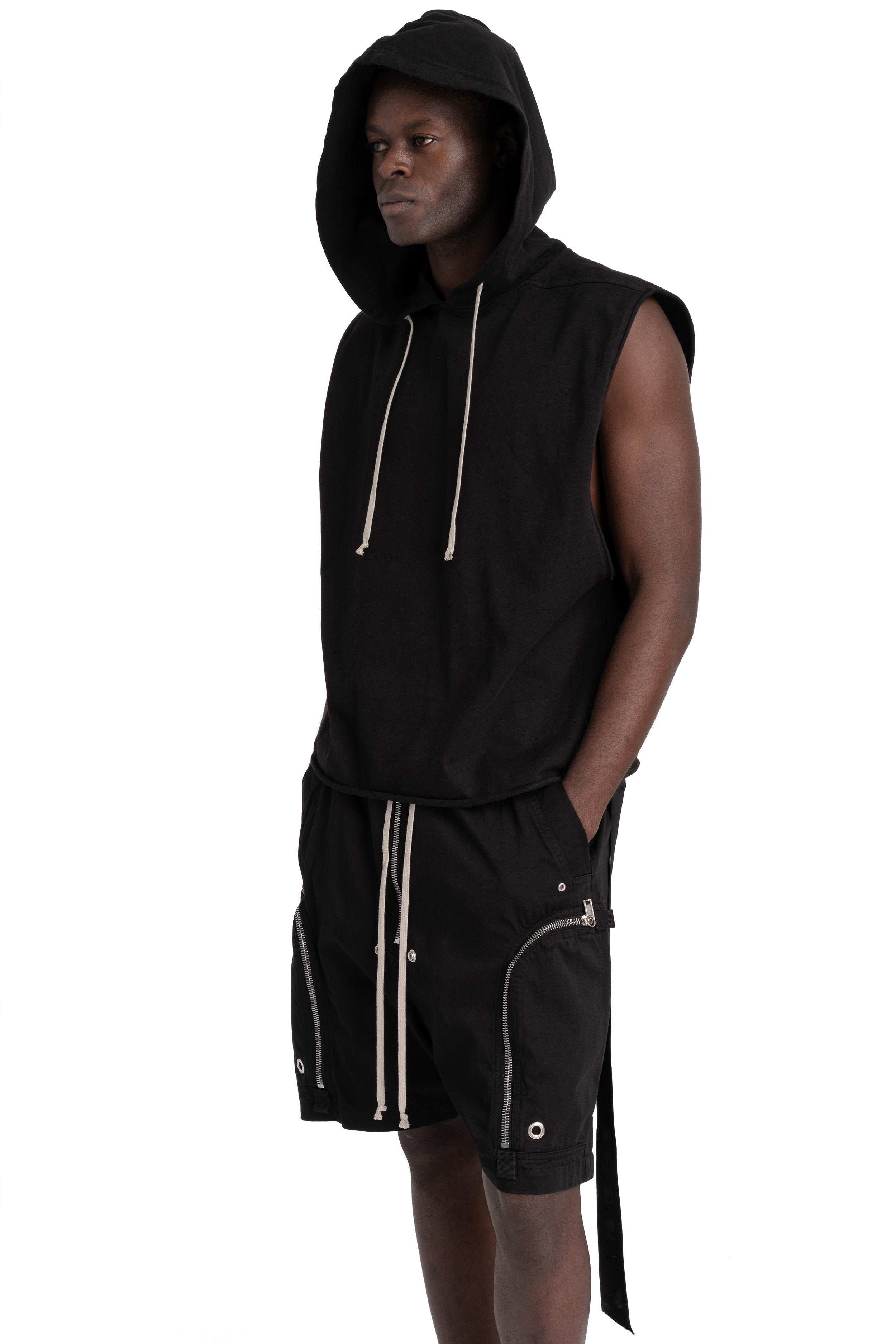 Sleeveless Hood Tunic