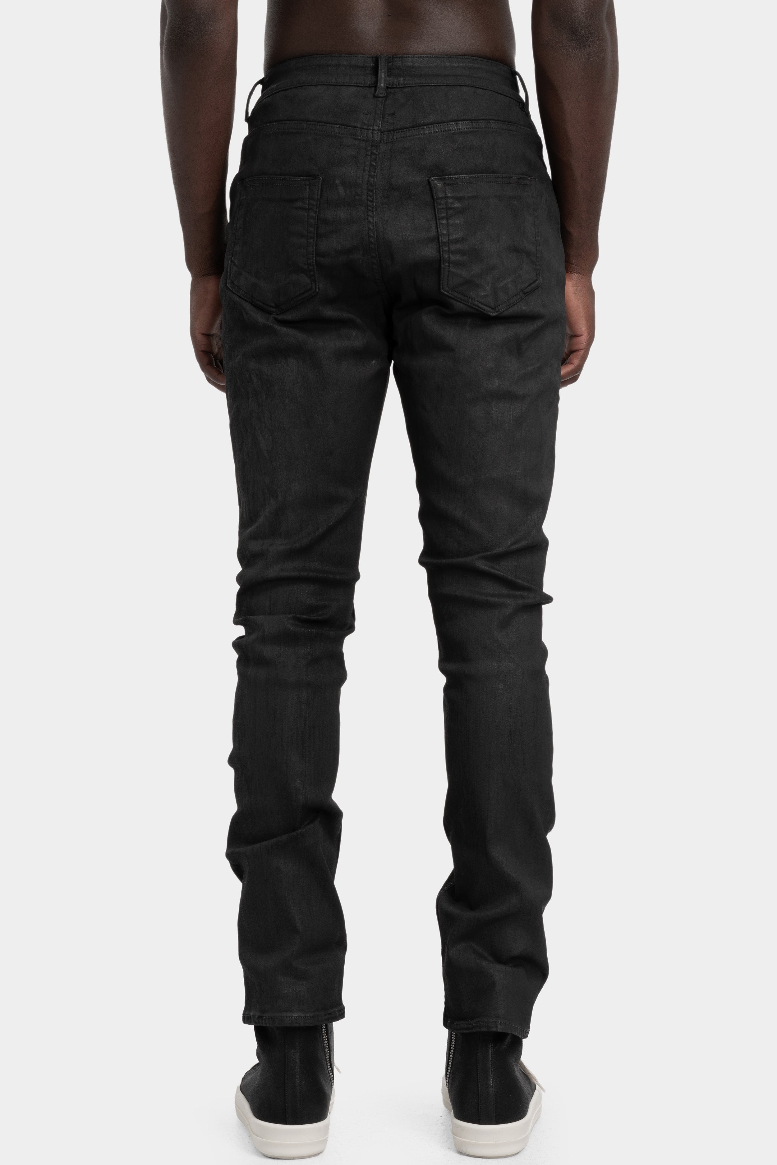 Detroit cut jeans, Black waxed