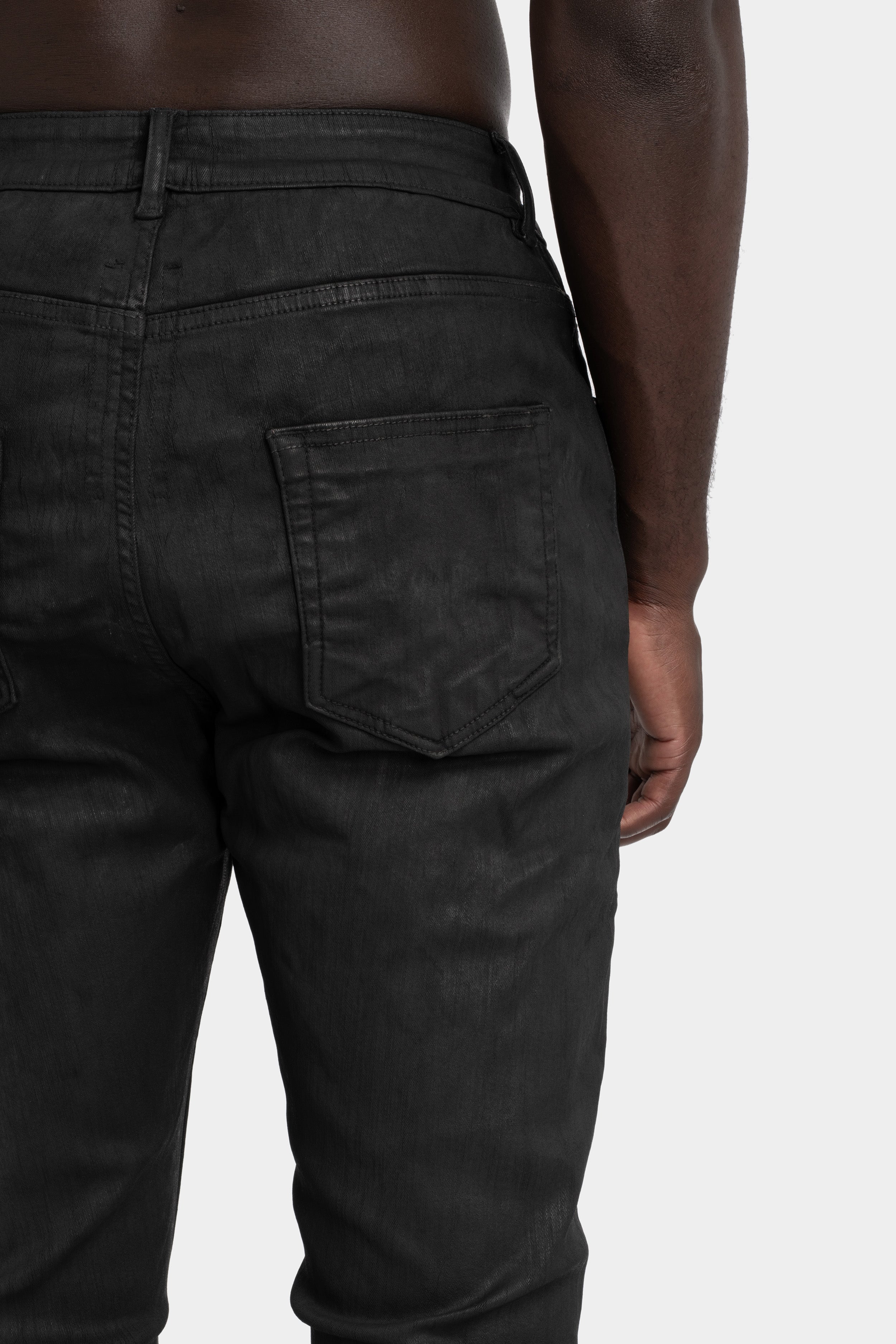 Detroit cut jeans, Black waxed