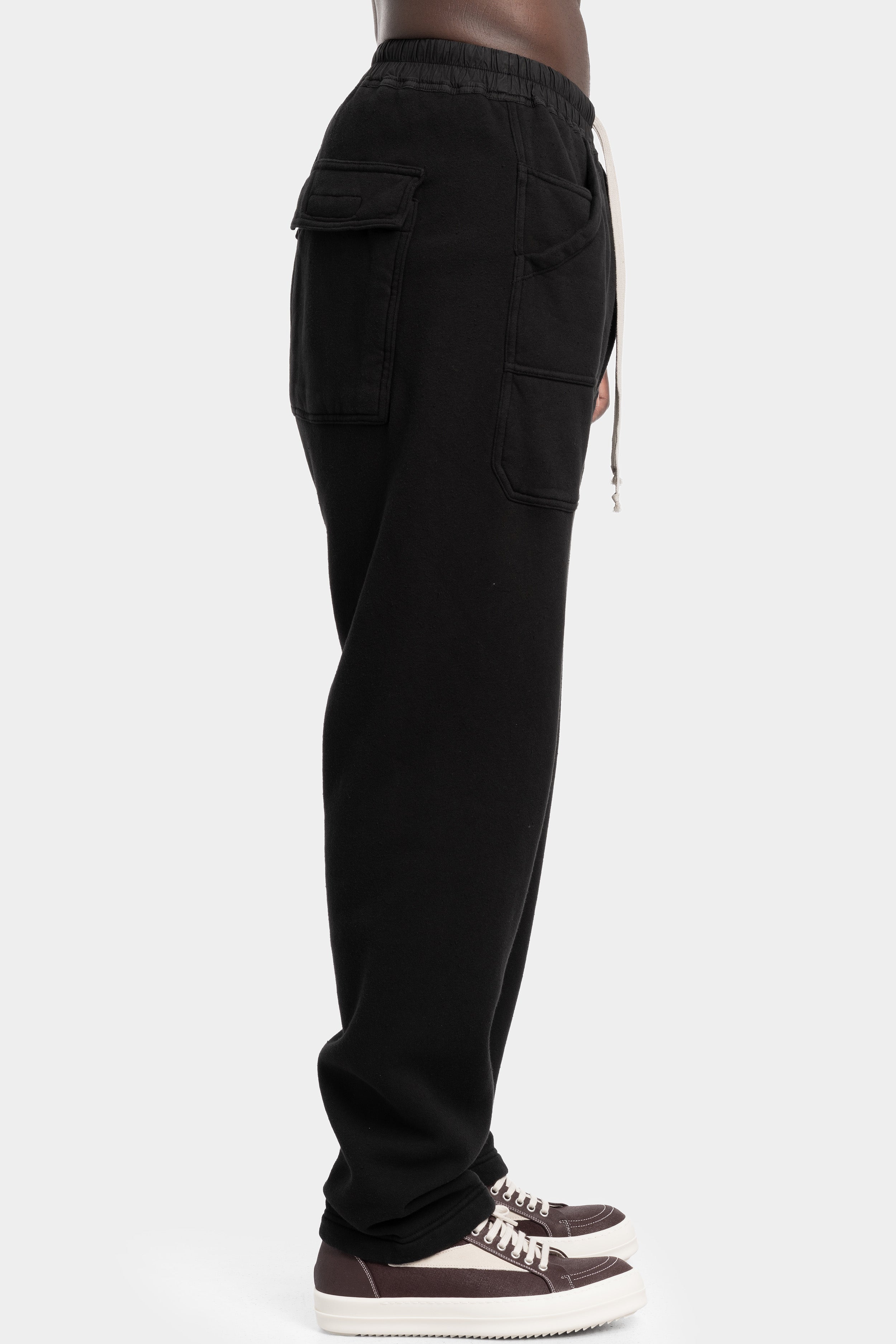 Classic cargo drawstring pants, Slub Felpa