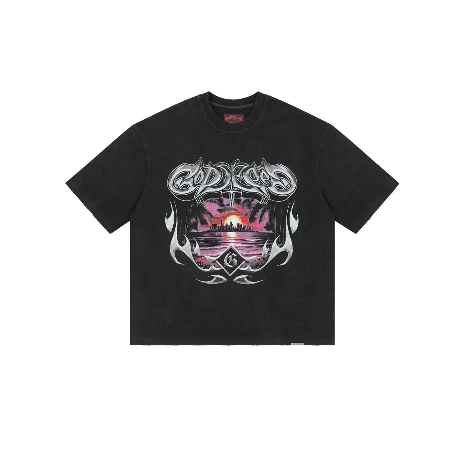 Godspeed Liberty Sunset Tee Black