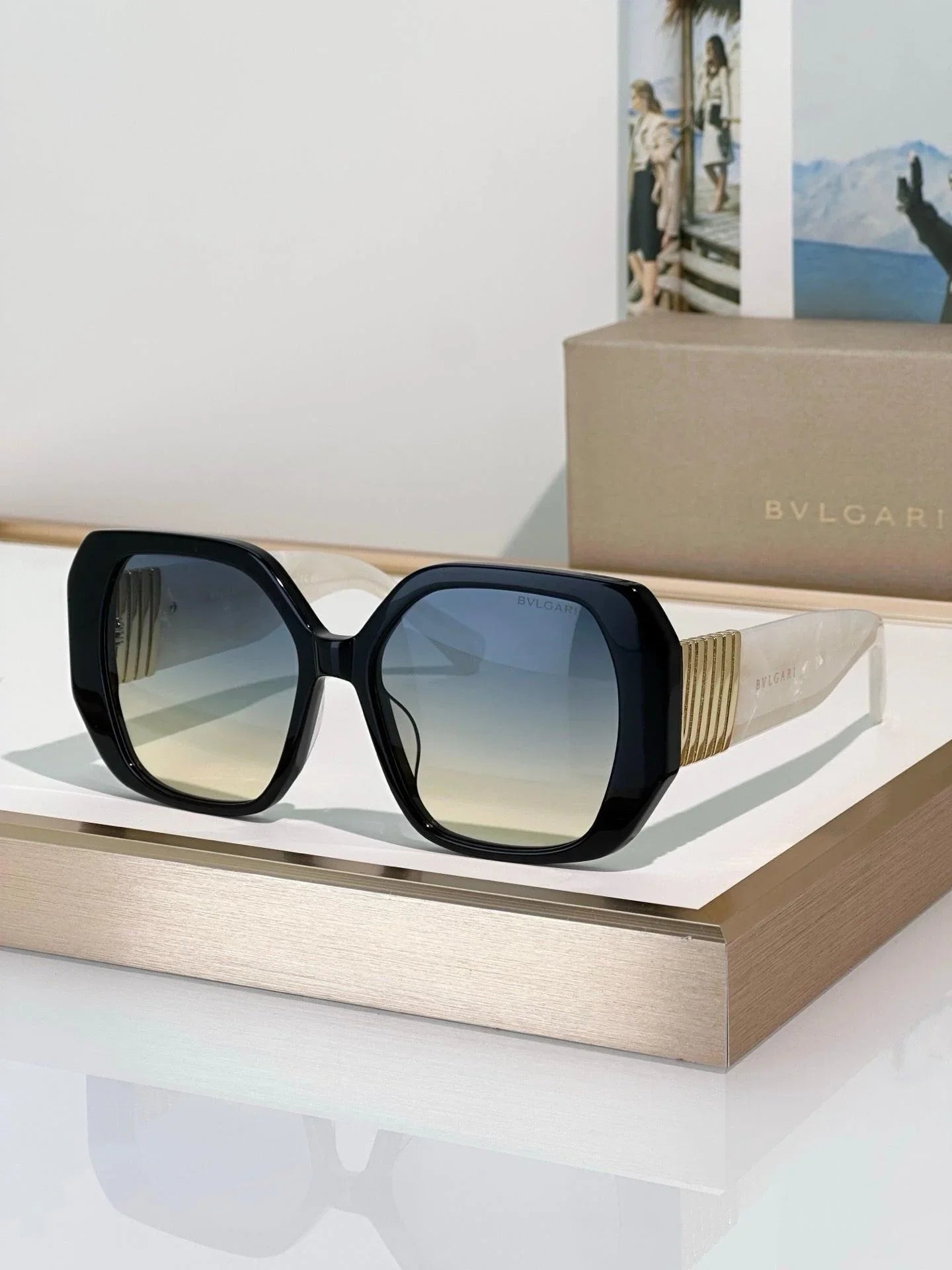 BVLGARI Bvlgari Tubogas BV 40058I 01B Sunglasses ✨