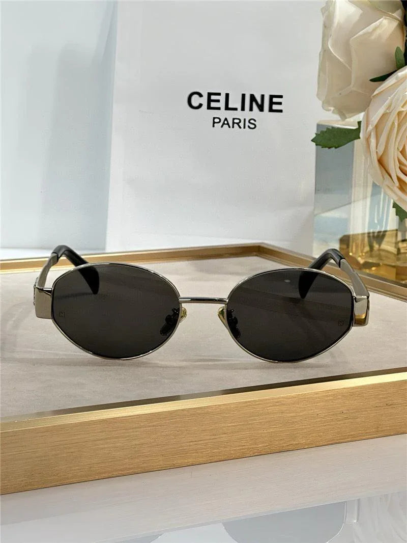 Celine Triomphe Metal Oval 40235 Women&