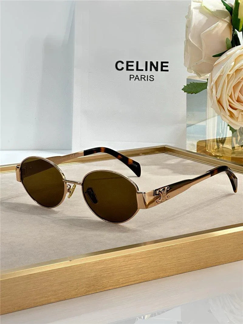 Celine Triomphe Metal Oval 40235 Women&