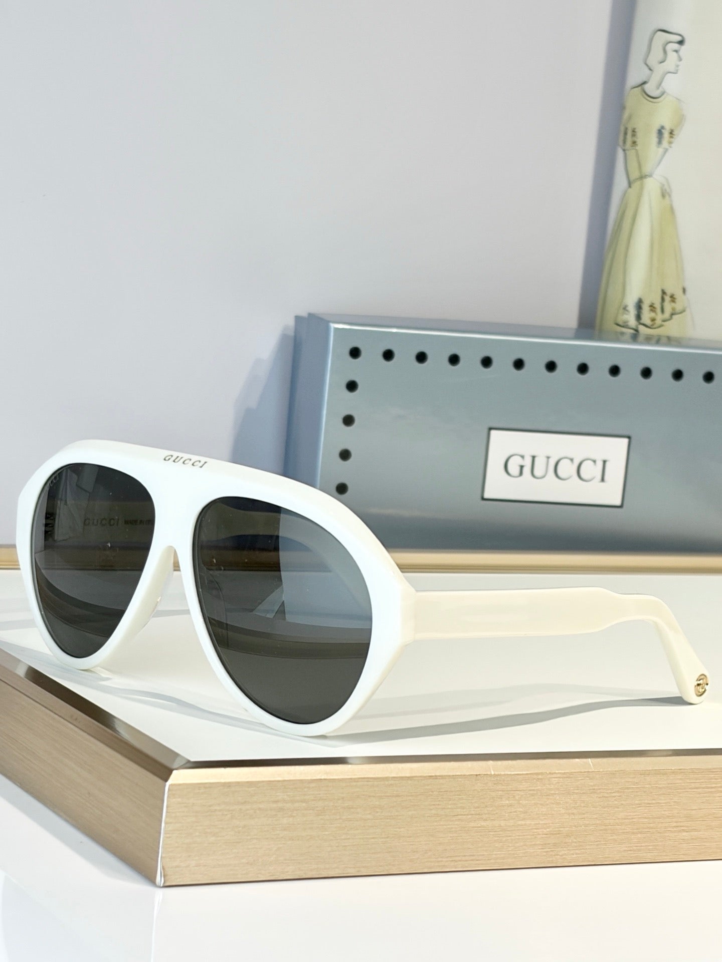 Gucci GG0479S 002 Aviator Oversized Sunglasses 🇮🇹