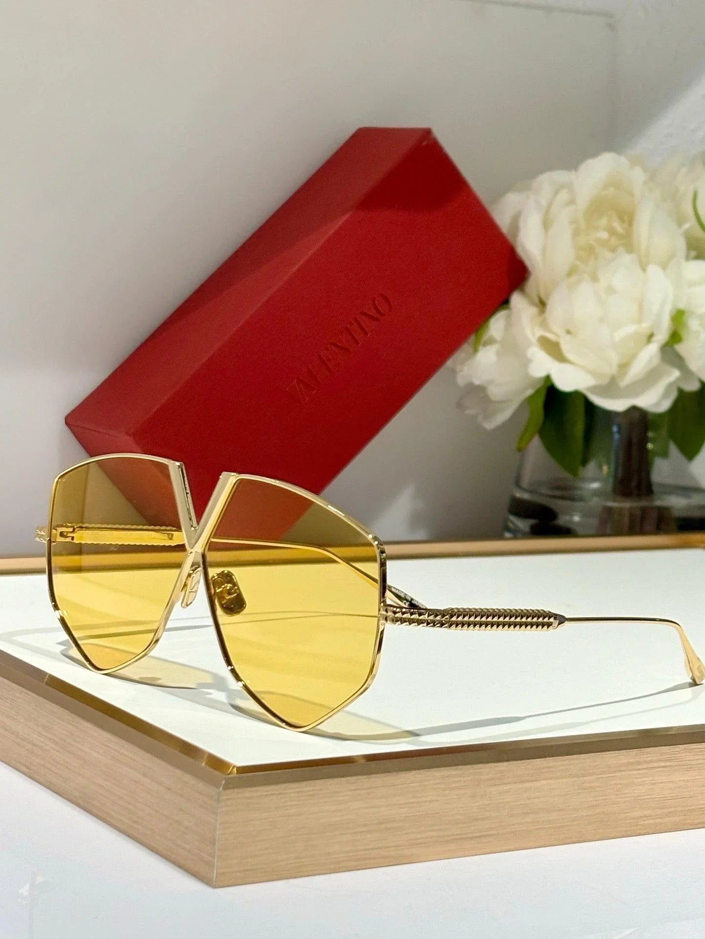 Valentino Garavani V-Hexagon 64MM VLS-115C Geometric Sunglasses ✨