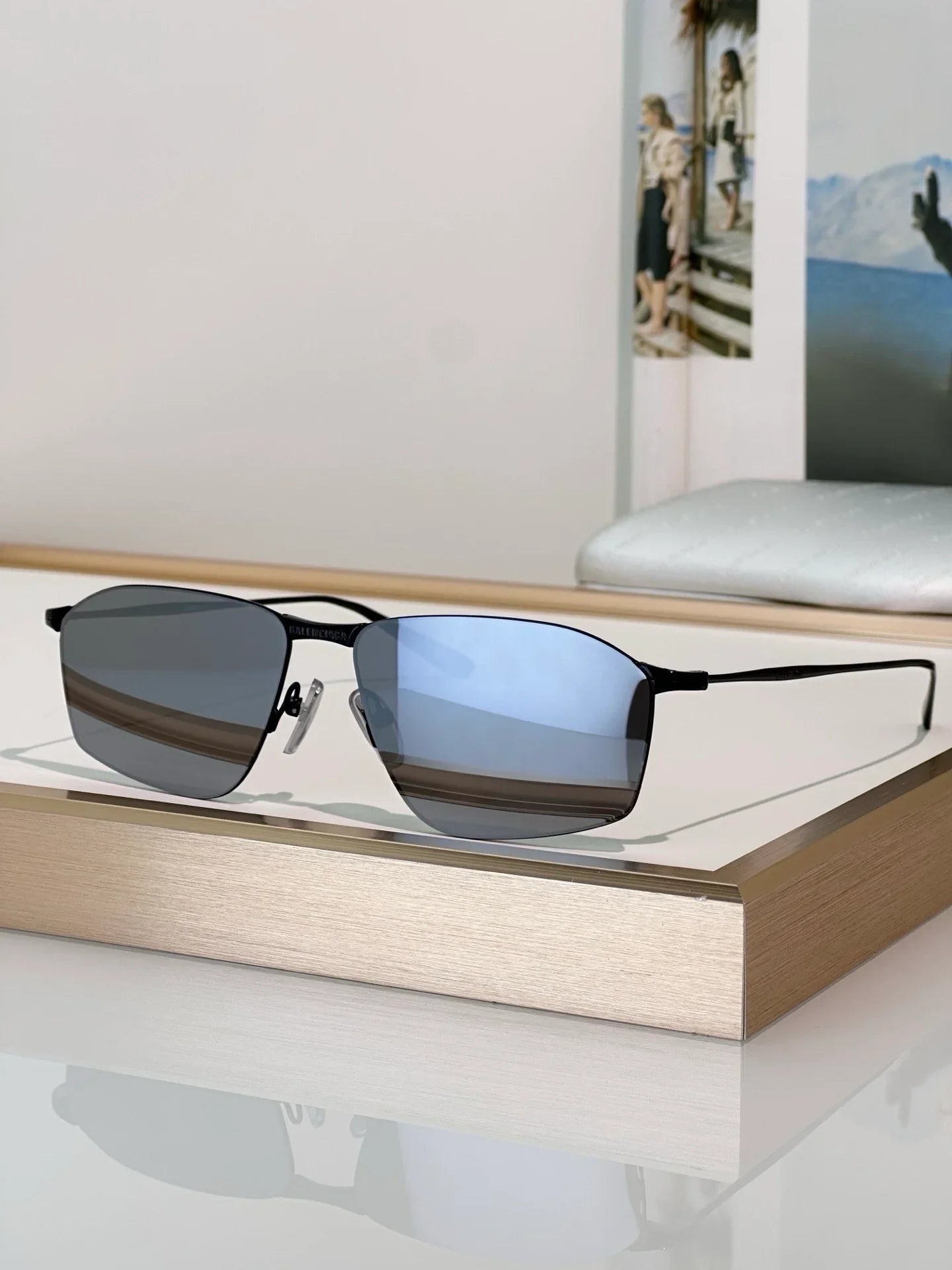 BALENCIAGA Metal Frame 62mm BB0413S Sunglassesđź–¤
